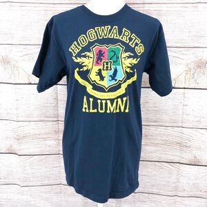 Universal Studios Wizarding World Blue Hogwarts Alumni Short Sleeve Tee Size XL